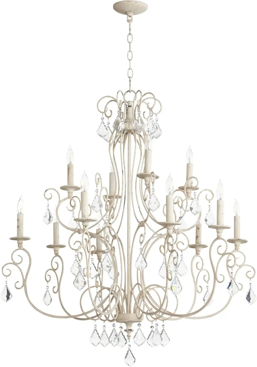 Ariel 12-Light Persian White Transitional Chandelier - Image 1