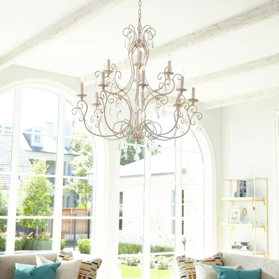 Ariel 12-Light Persian White Transitional Chandelier - Image 2