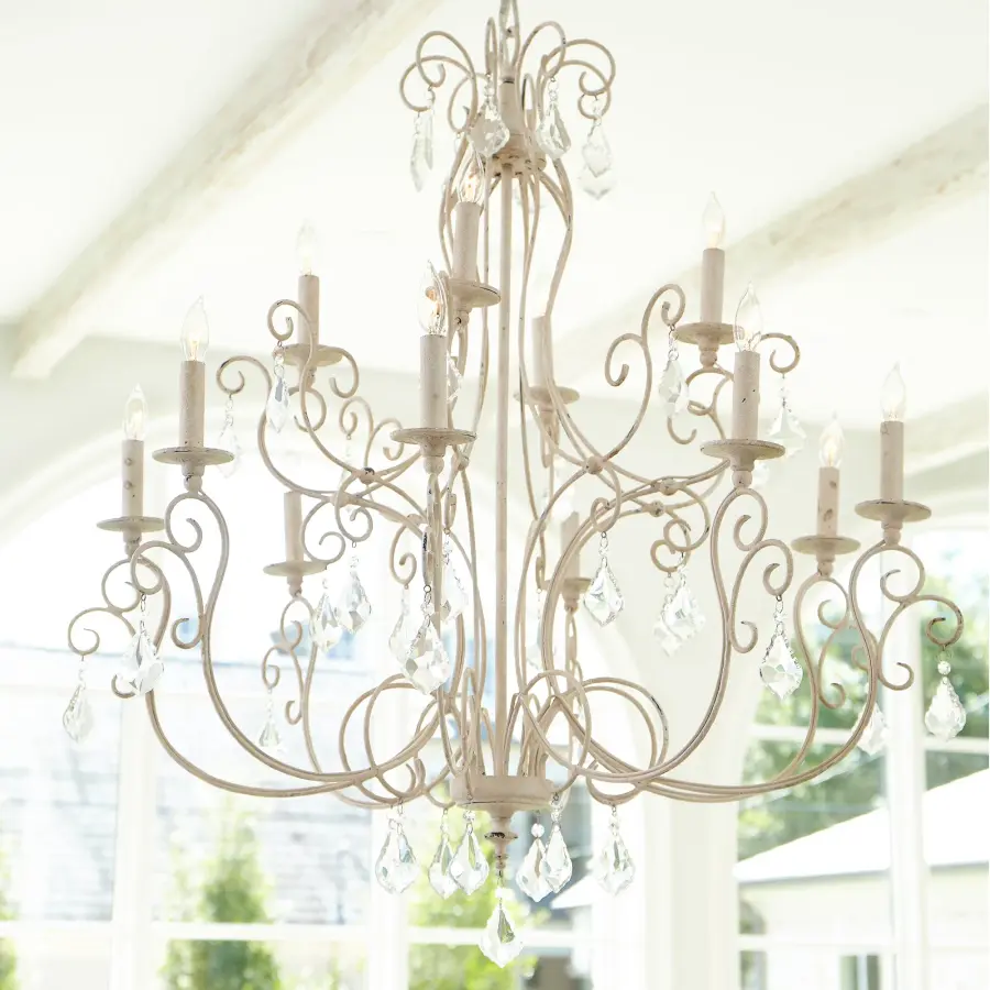 Ariel 12-Light Persian White Transitional Chandelier - Image 3