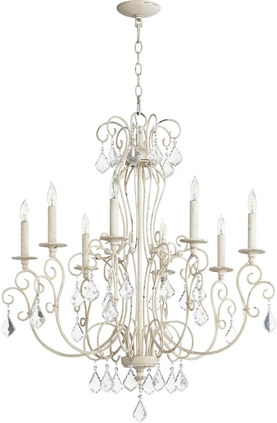 Ariel 8-Light Traditional Chandelier in Persian White