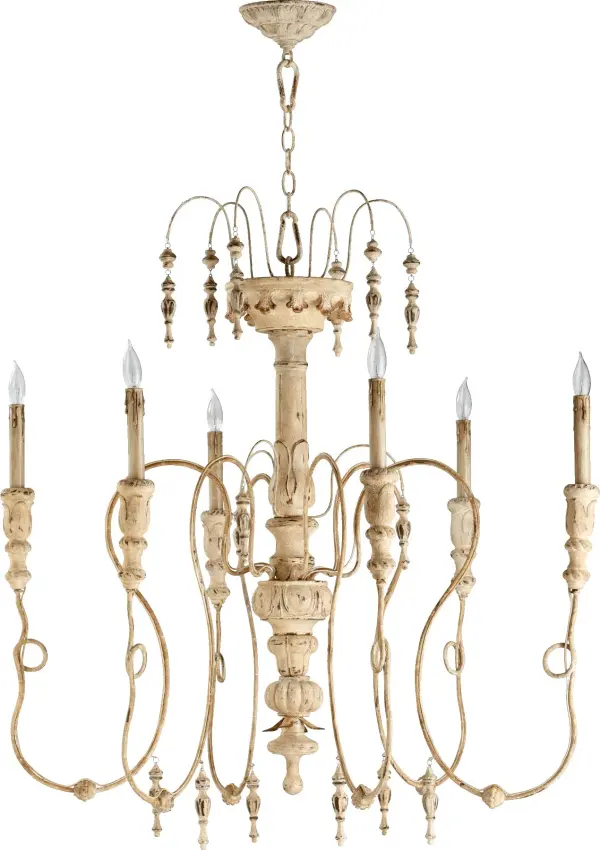 Elegant Italian-Inspired Chandelier with Baroque & Rococo Details - Image 1