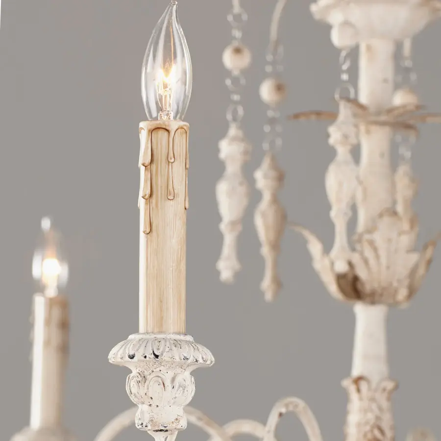 Elegant Italian-Inspired Chandelier with Baroque & Rococo Details - Image 2