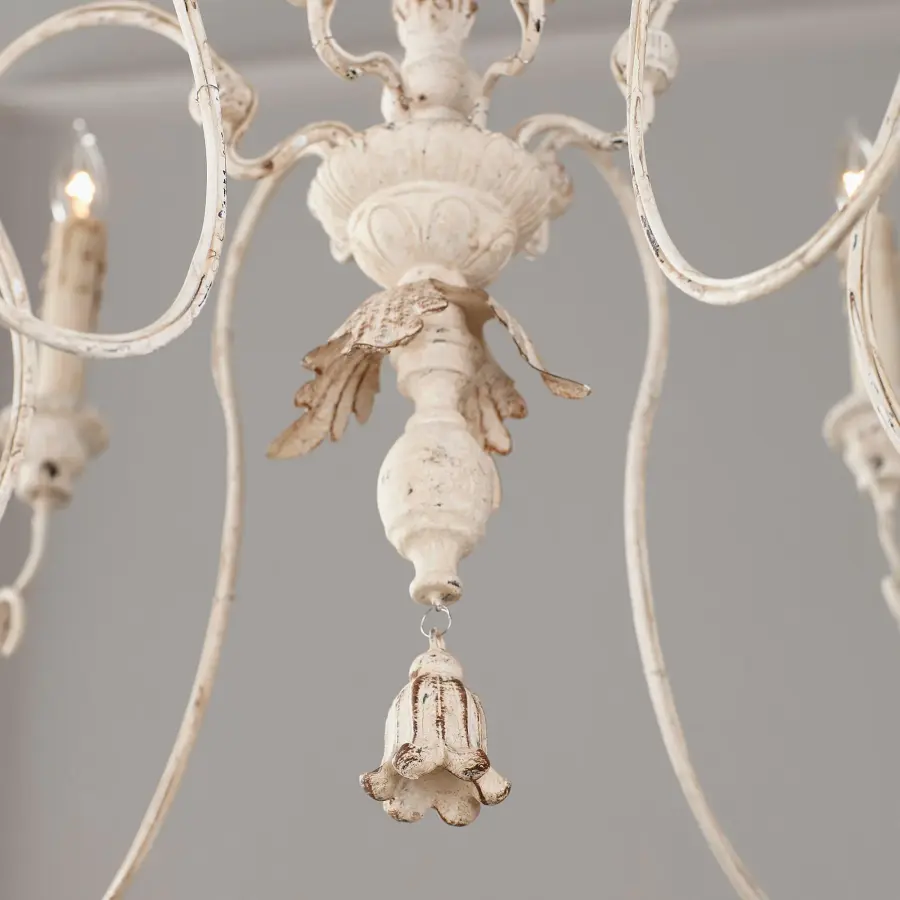 Elegant Italian-Inspired Chandelier with Baroque & Rococo Details - Image 3