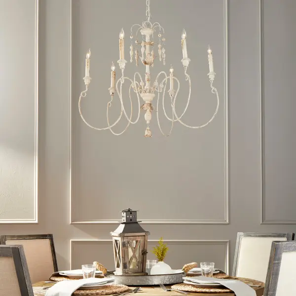 Elegant Italian-Inspired Chandelier with Baroque & Rococo Details - Image 5