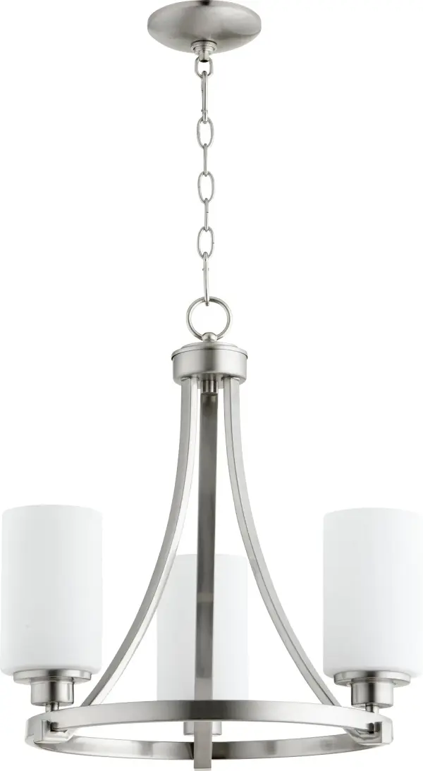 Lancaster 3-Light Transitional Chandelier in Satin Nickel