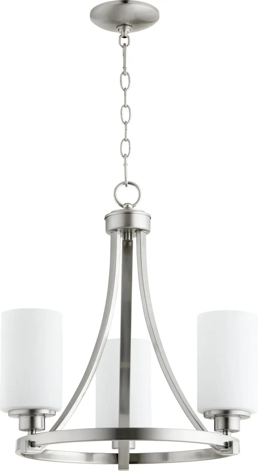 Lancaster 3-Light Transitional Chandelier in Satin Nickel