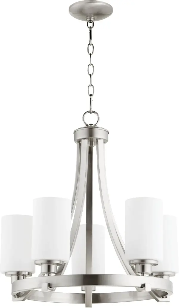 Lancaster 5-Light Transitional Chandelier in Satin Nickel