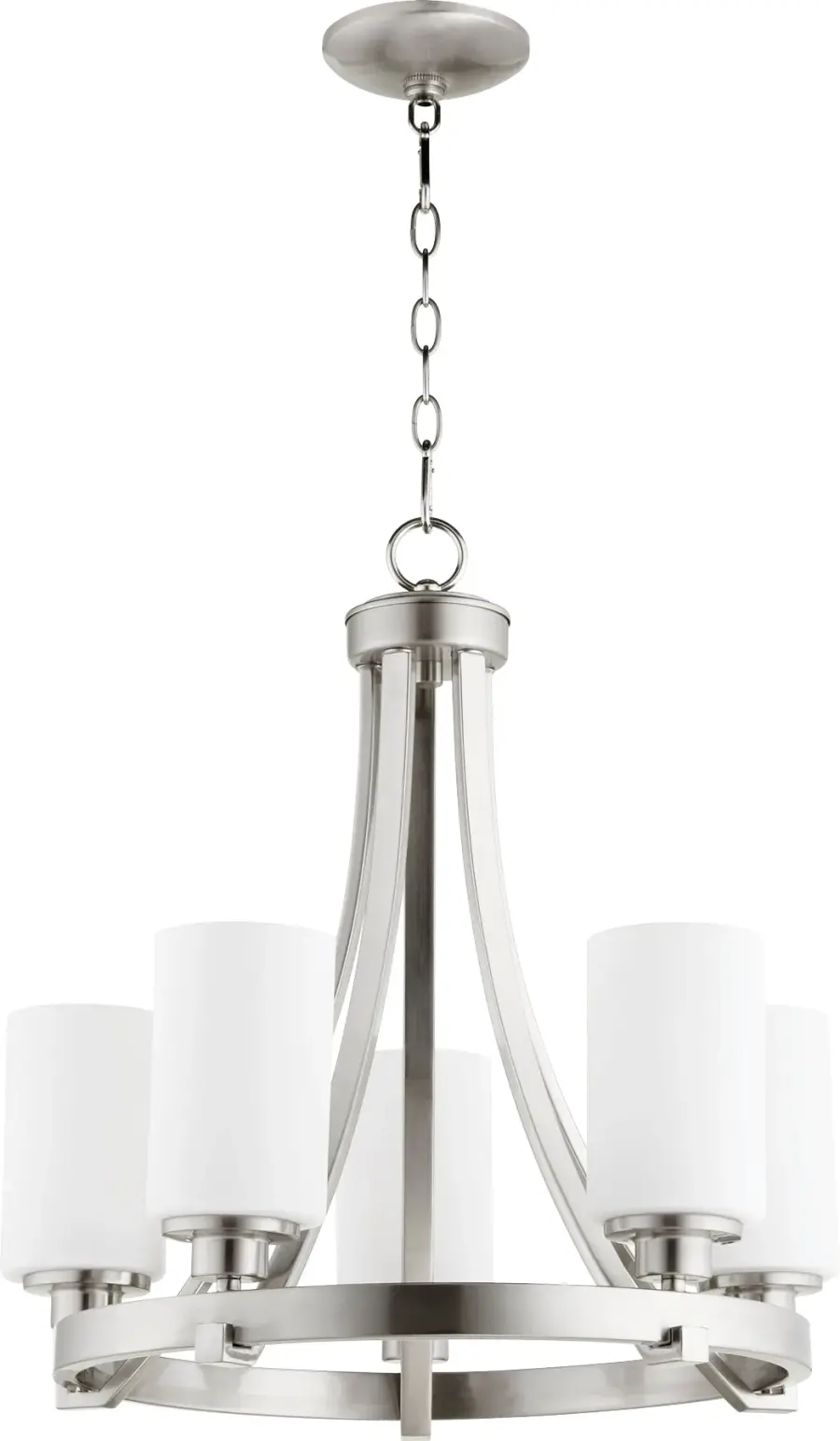 Lancaster 5-Light Transitional Chandelier in Satin Nickel