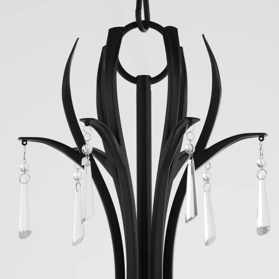 Elegant Crystal-Dressed Chandelier with Transitional Appeal - Image 3