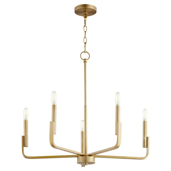 Versatile Transitional Chandelier with Timeless Aged Brass Finish - Image 2
