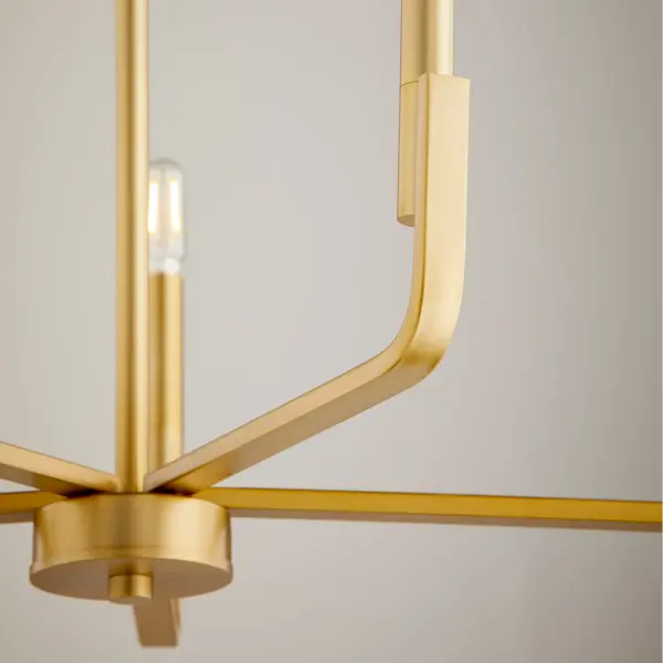 Versatile Transitional Chandelier with Timeless Aged Brass Finish - Image 3