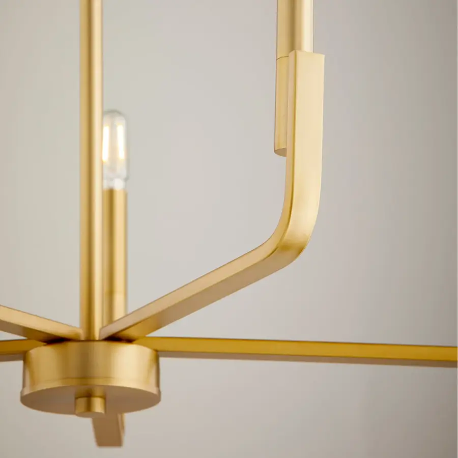 Versatile Transitional Chandelier with Timeless Aged Brass Finish - Image 3