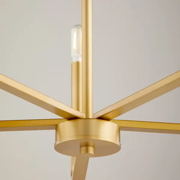 Versatile Transitional Chandelier with Timeless Aged Brass Finish - Image 4