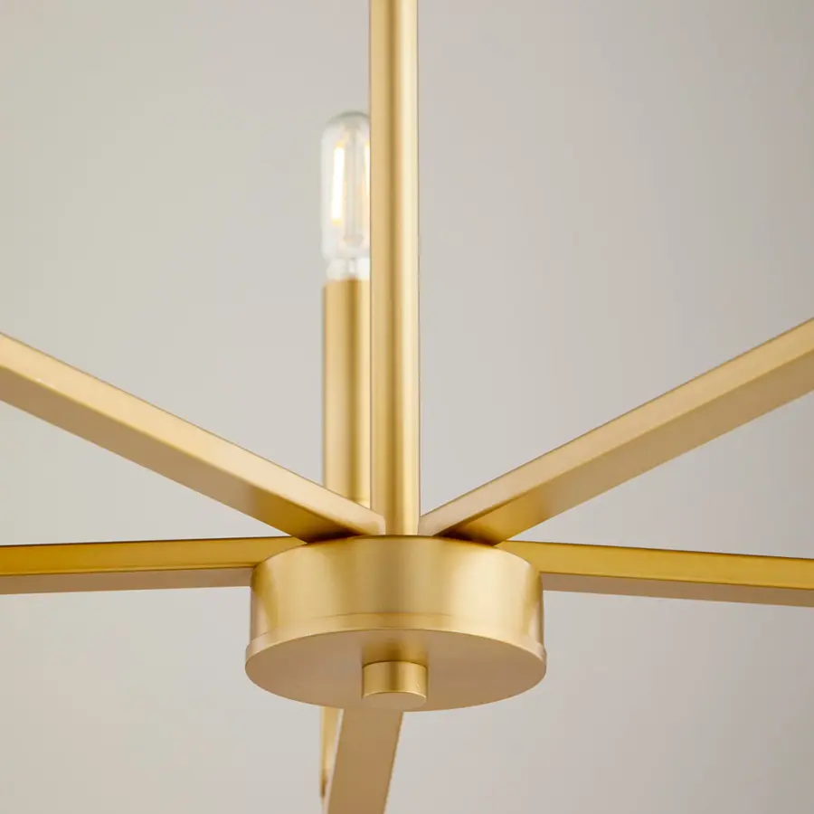 Versatile Transitional Chandelier with Timeless Aged Brass Finish - Image 4