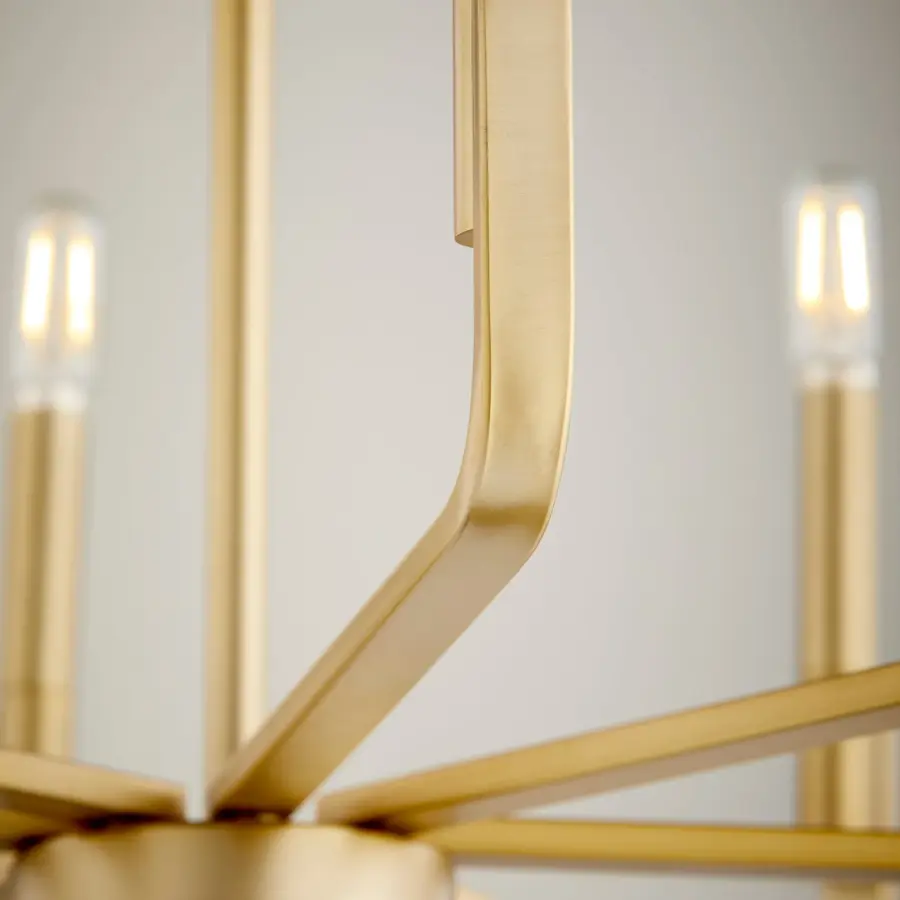 Elegant Transitional Chandelier with Timeless Aged Brass Finish - Image 3