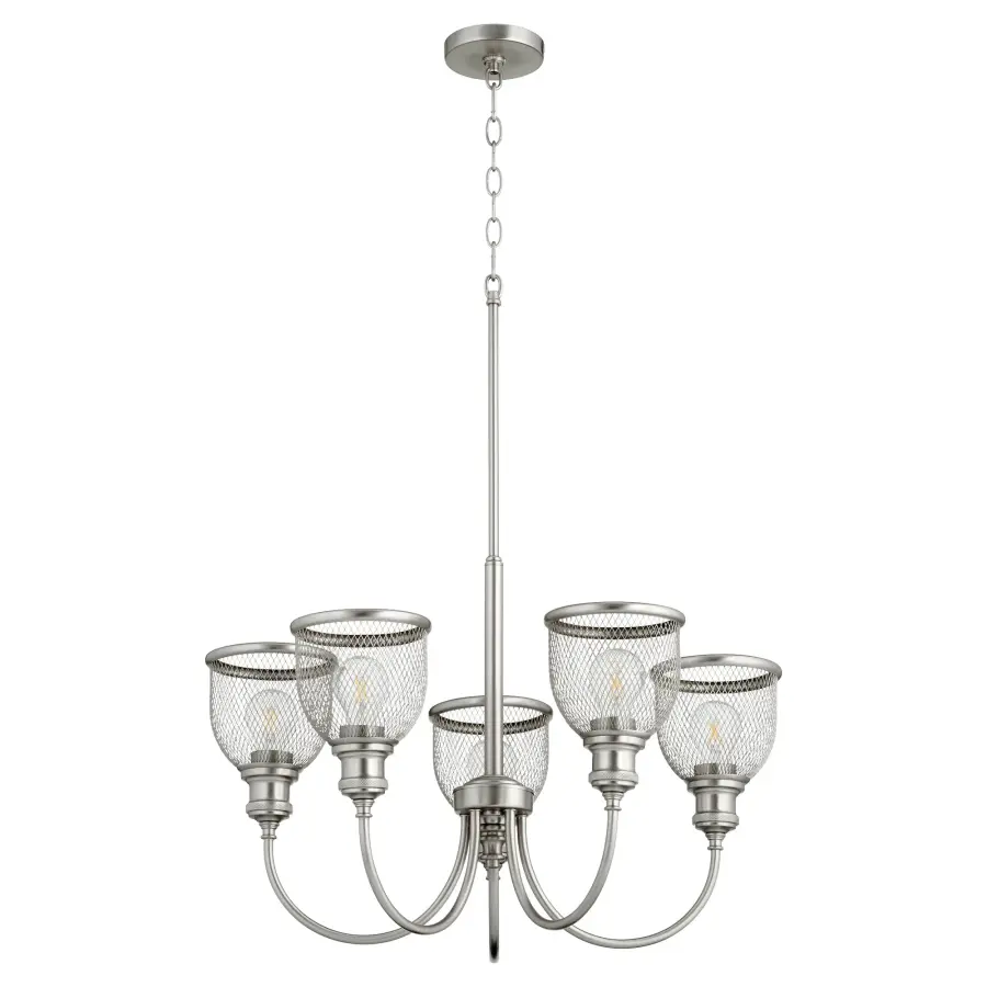 Versatile Convertible Chandelier with Striking Mesh Design - Image 1