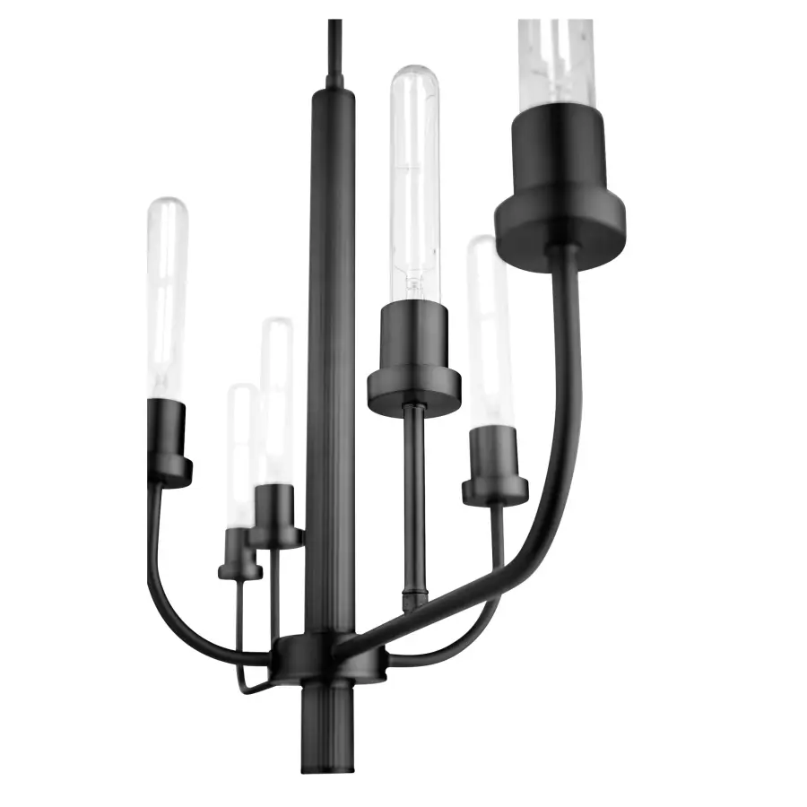 Sheridan 6-Light Linear Chandelier in Matte Black - Image 2