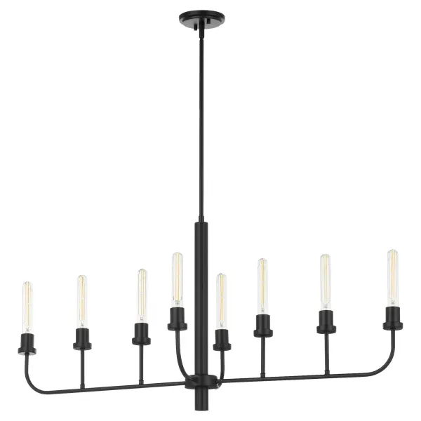 Sheridan 8-Light Linear Chandelier in Matte Black - Image 1