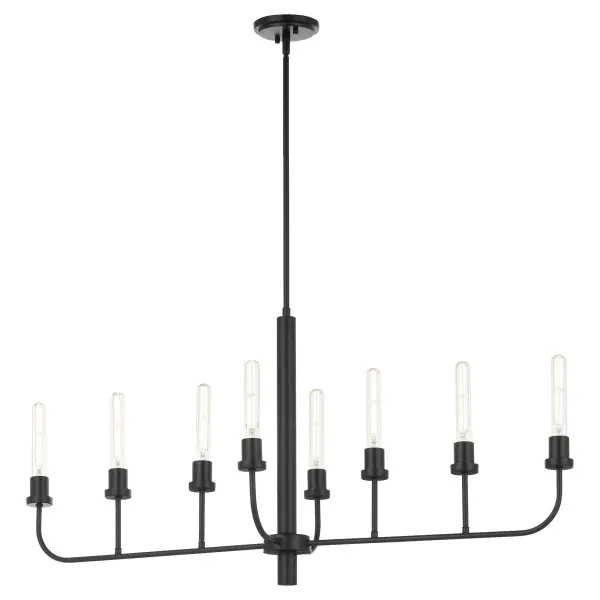Sheridan 8-Light Linear Chandelier in Matte Black - Image 2
