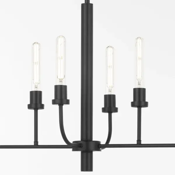 Sheridan 8-Light Linear Chandelier in Matte Black - Image 4