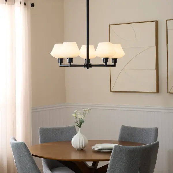 Sleek Contemporary Chandelier with Timeless Angular Design - Image 6