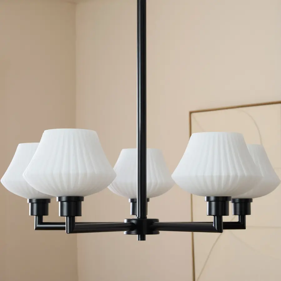 Sleek Contemporary Chandelier with Timeless Angular Design - Image 8