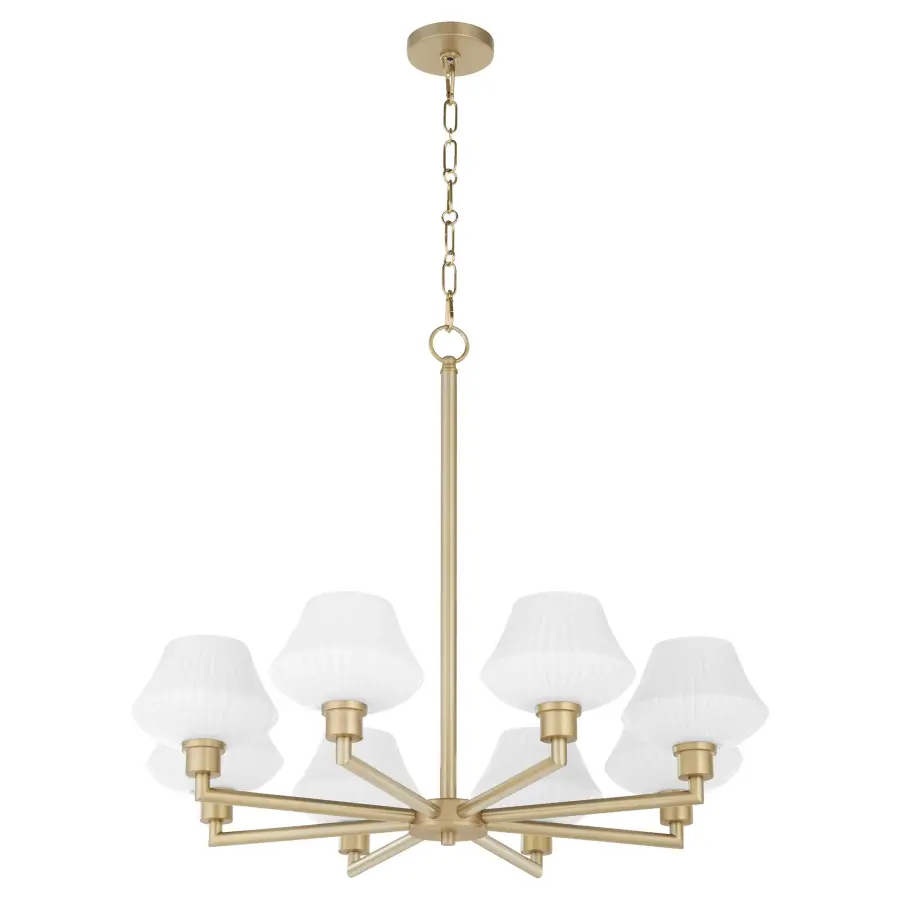 Cassini 8-Light Chandelier in Aged Brass - Image 1