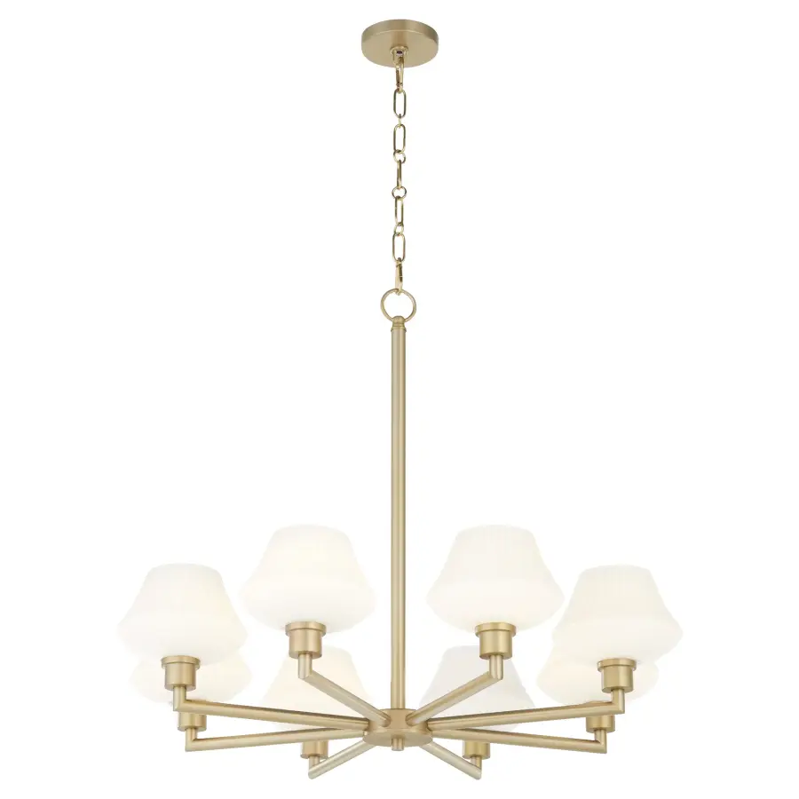 Cassini 8-Light Chandelier in Aged Brass - Image 2