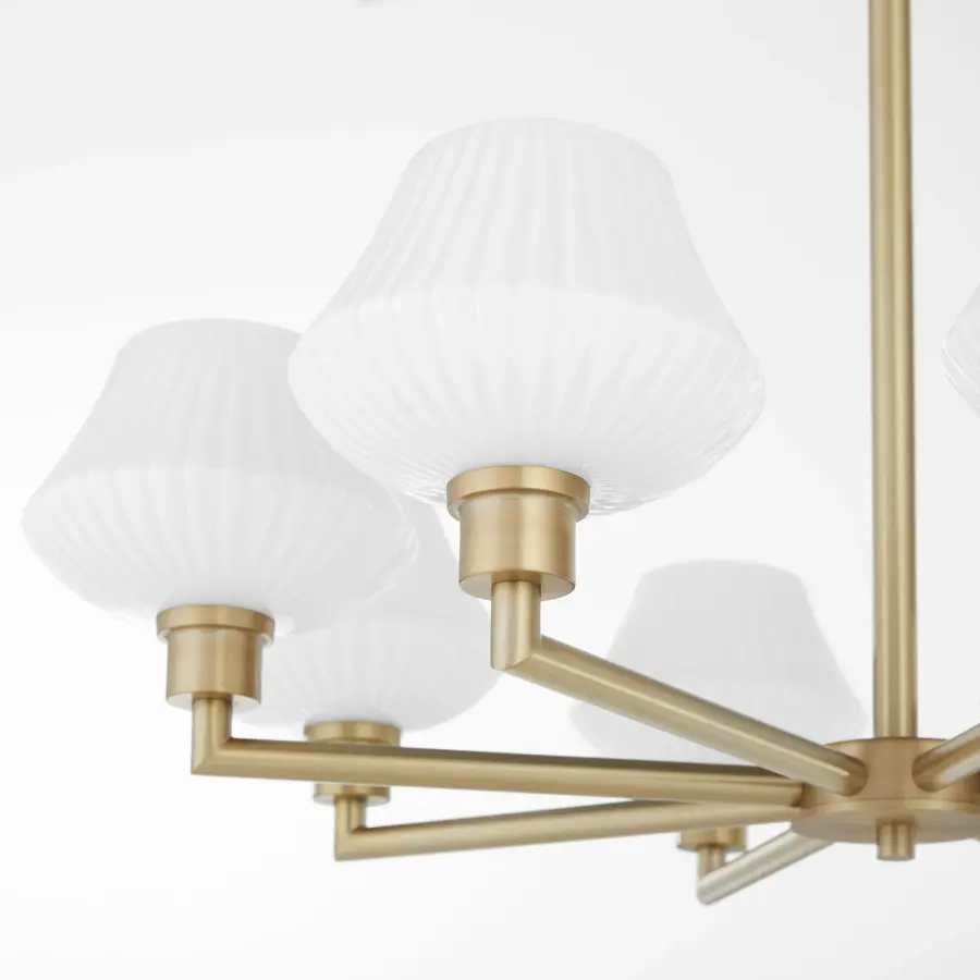 Cassini 8-Light Chandelier in Aged Brass - Image 4