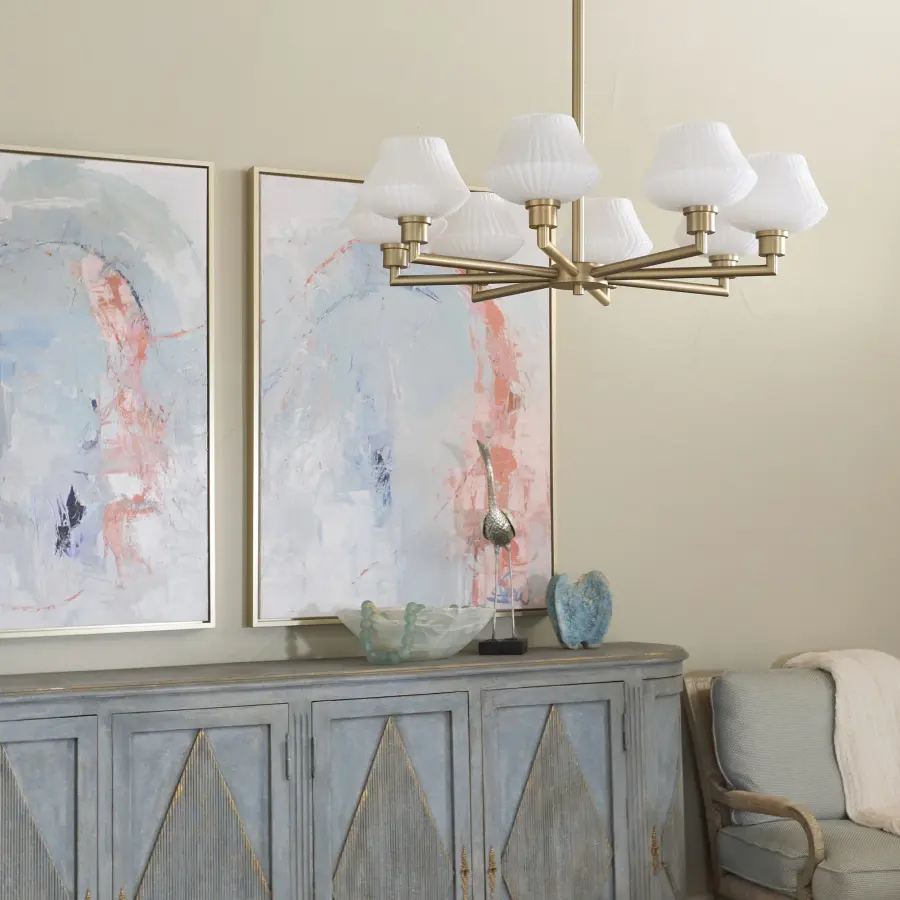 Cassini 8-Light Chandelier in Aged Brass - Image 8