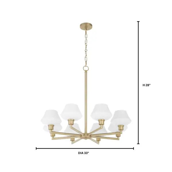 Cassini 8-Light Chandelier in Aged Brass - Image 9
