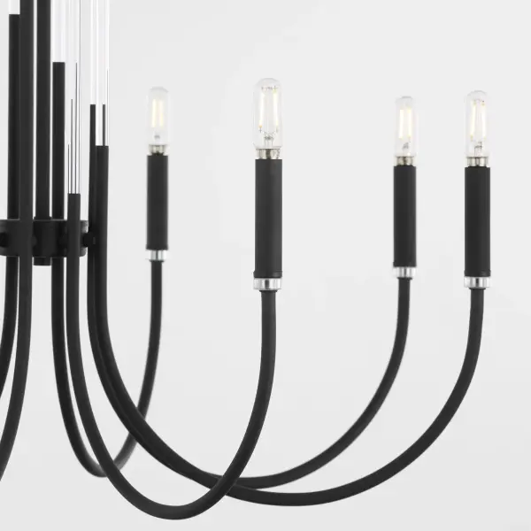 Summit 12-Light Chandelier in Textured Black - Image 3