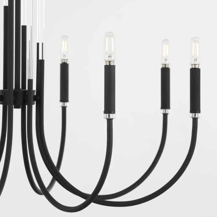Summit 12-Light Chandelier in Textured Black - Image 3