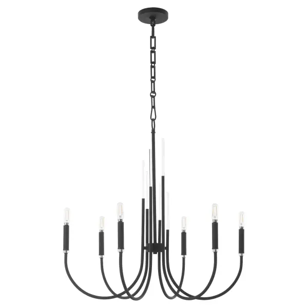 Summit 6-Light Chandelier in Textured Black - Image 1