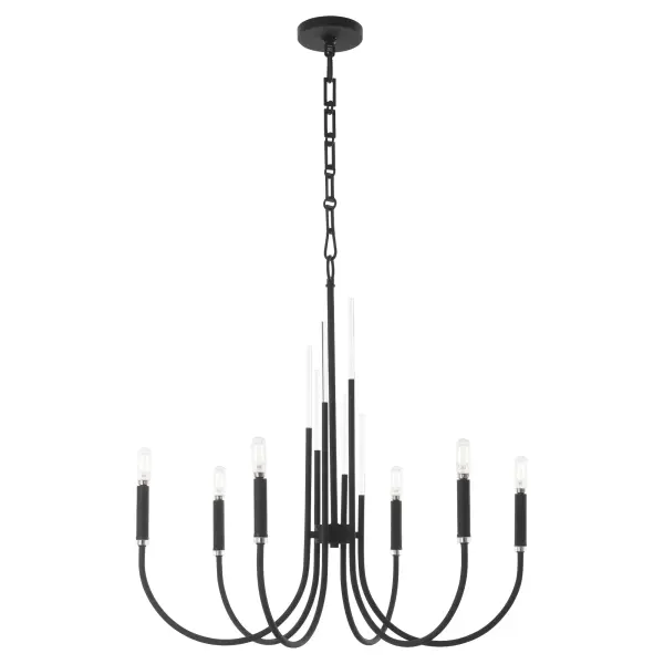 Summit 6-Light Chandelier in Textured Black - Image 2