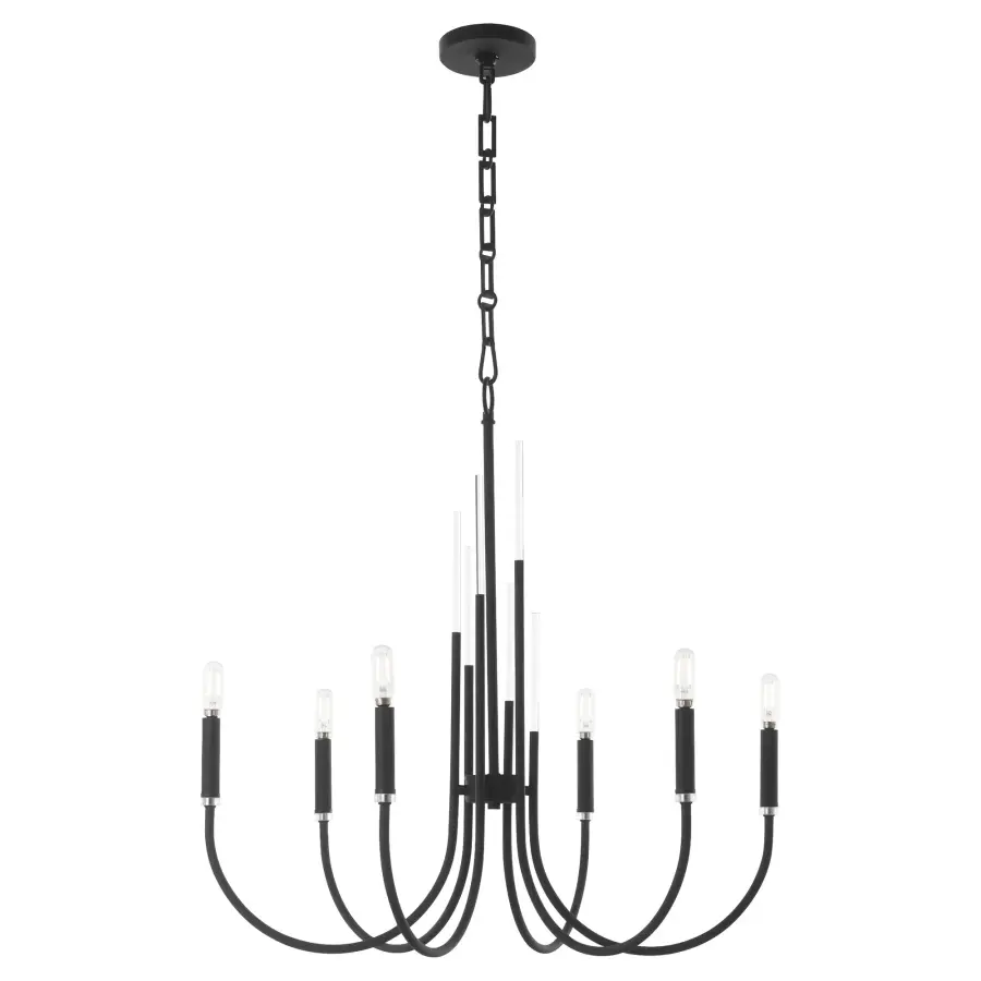 Summit 6-Light Chandelier in Textured Black - Image 2