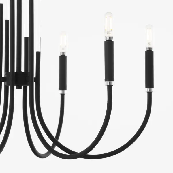 Summit 6-Light Chandelier in Textured Black - Image 3