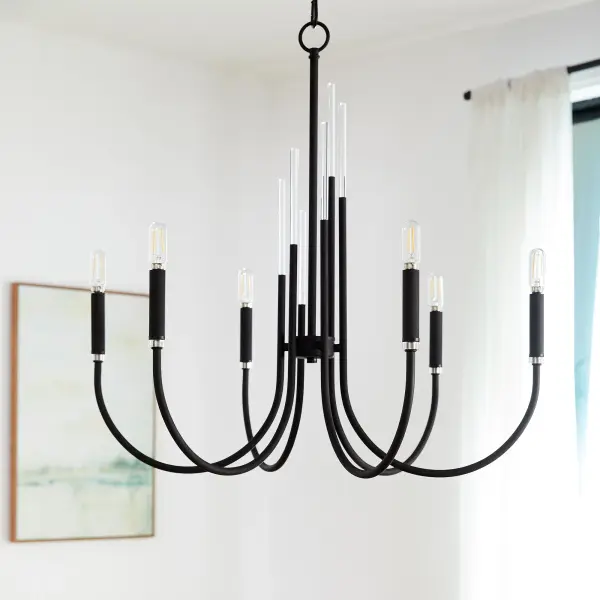 Summit 6-Light Chandelier in Textured Black - Image 6