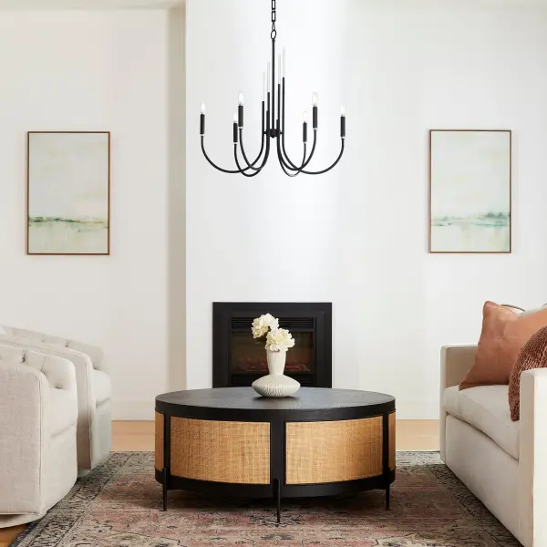 Summit 6-Light Chandelier in Textured Black - Image 8