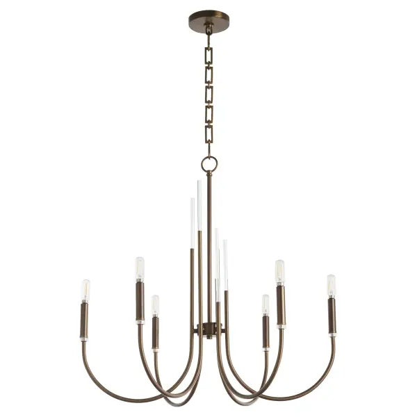 Summit 6-Light Chandelier in Dark Brass - Image 1