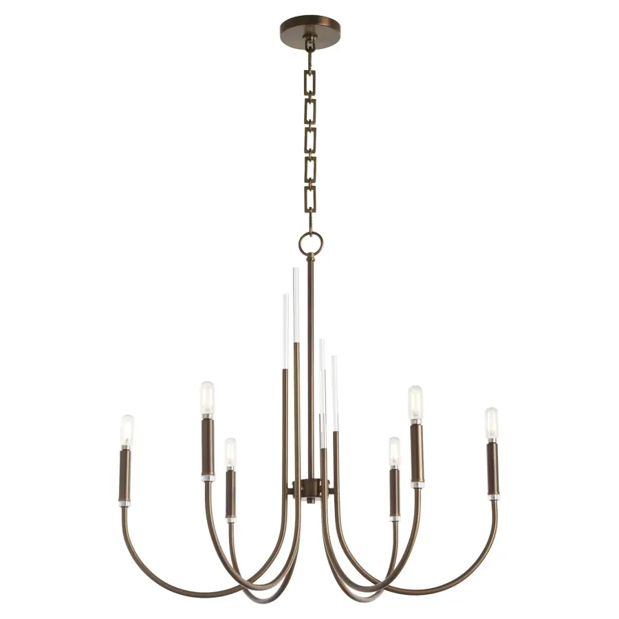 Summit 6-Light Chandelier in Dark Brass - Image 2
