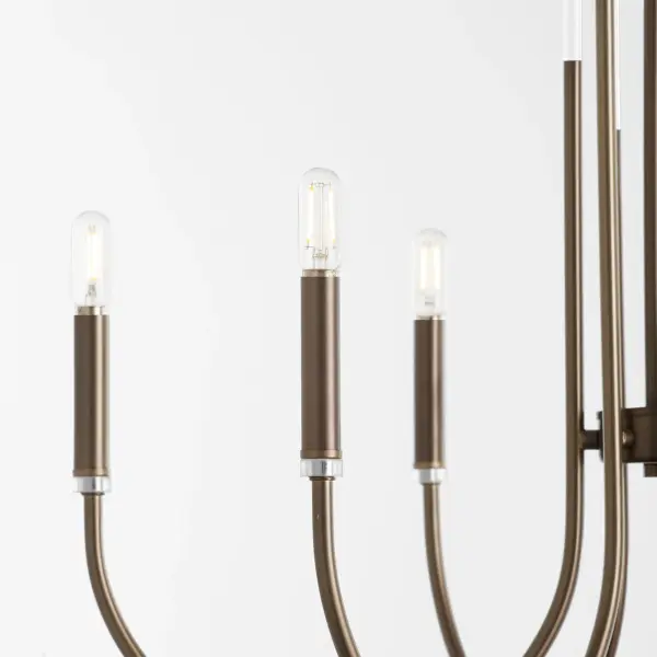 Summit 6-Light Chandelier in Dark Brass - Image 3