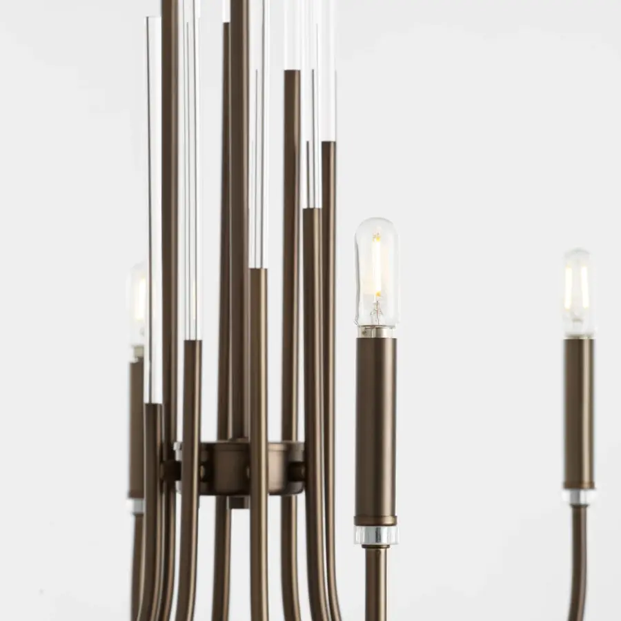 Summit 6-Light Chandelier in Dark Brass - Image 5