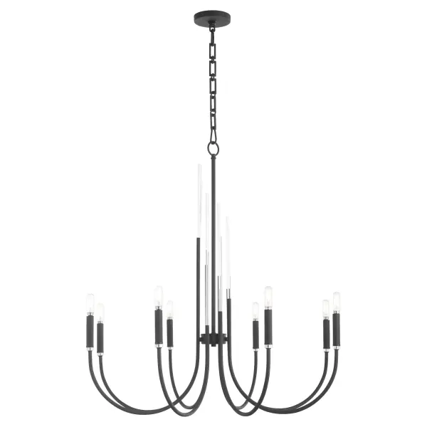 Summit 8-Light Chandelier in Textured Black - Image 2
