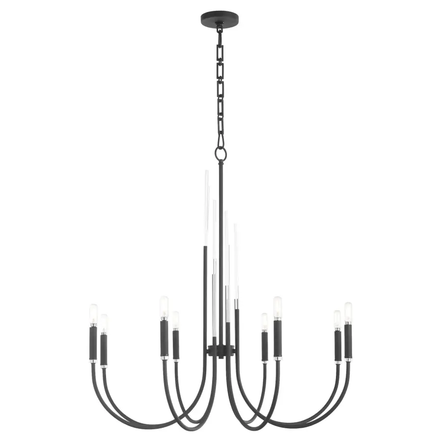Summit 8-Light Chandelier in Textured Black - Image 2