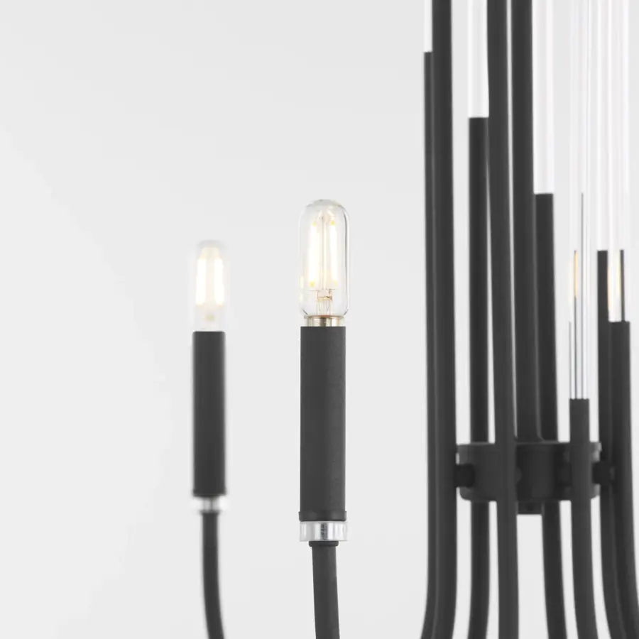 Summit 8-Light Chandelier in Textured Black - Image 3