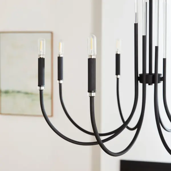 Summit 8-Light Chandelier in Textured Black - Image 4