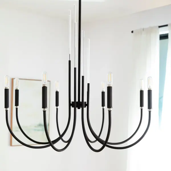 Summit 8-Light Chandelier in Textured Black - Image 5
