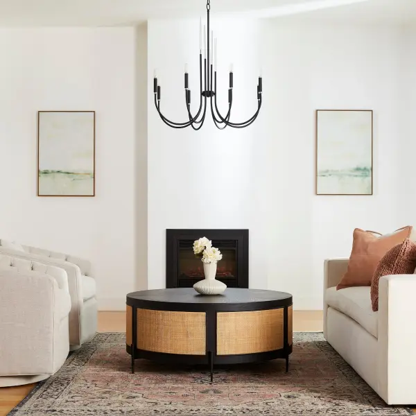 Summit 8-Light Chandelier in Textured Black - Image 6