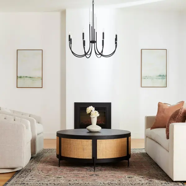 Summit 8-Light Chandelier in Textured Black - Image 7